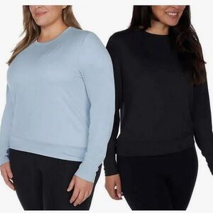 LS Tee Shirts, 2-Pack, Moisture Wicking, UPF 30, 4-Way Stretch, Relaxed Fit